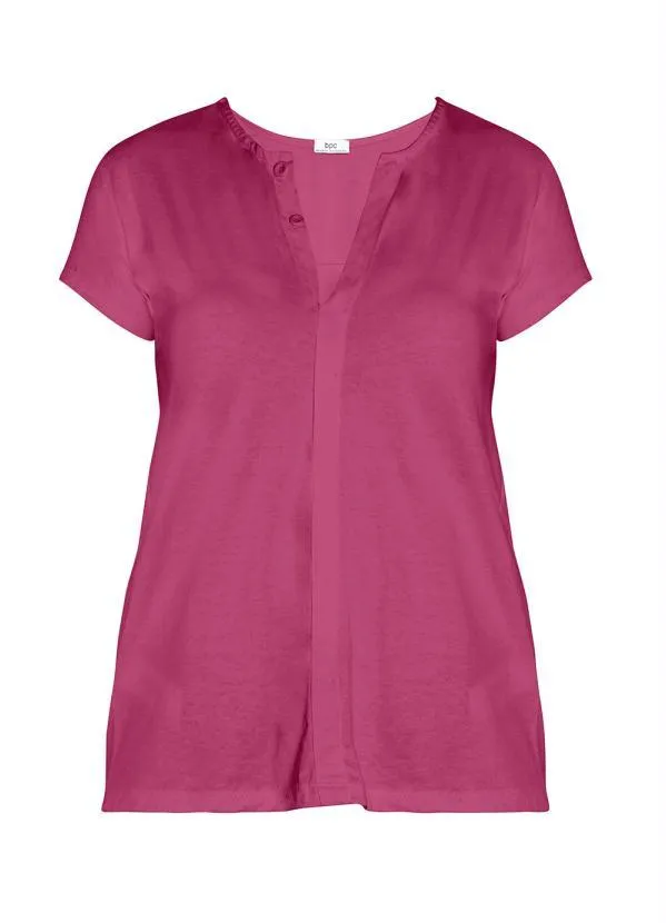 bonprix - Blusa Manga Curta Pink 5