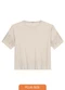 Secret Glam - Blusa Manga Curta Plus Size Bege - variação: Bege