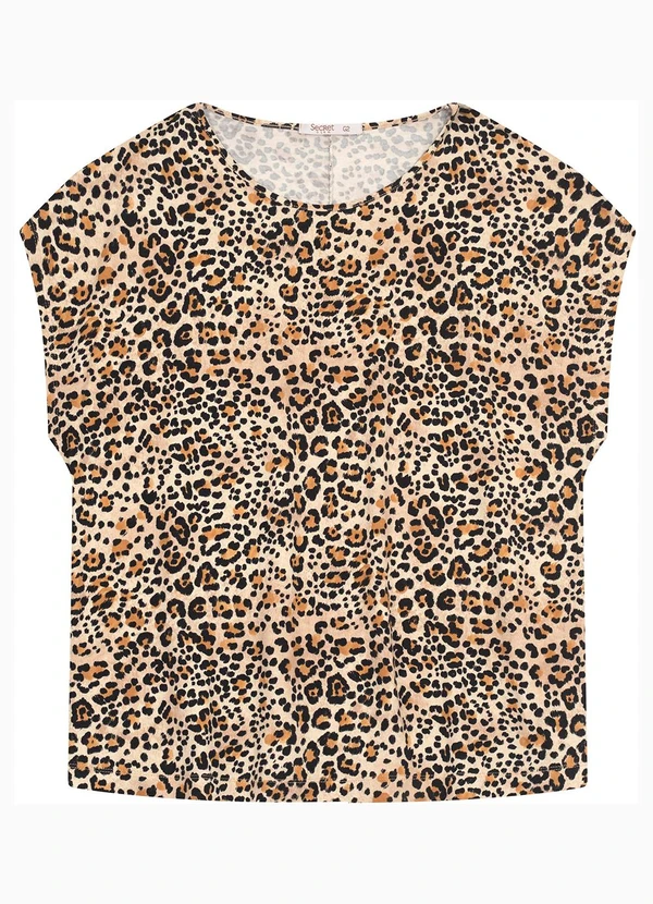 Secret Glam - Blusa Manga Curta Plus Size Bege 2