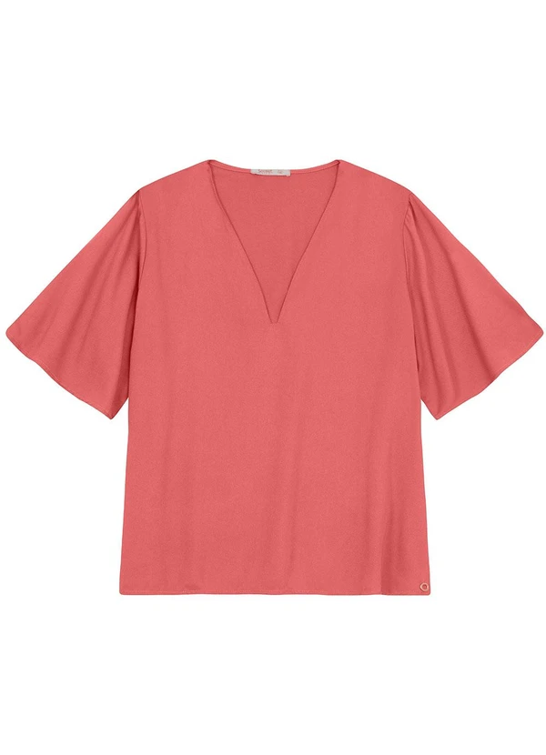 Secret Glam - Blusa Manga Curta Plus Size Laranja