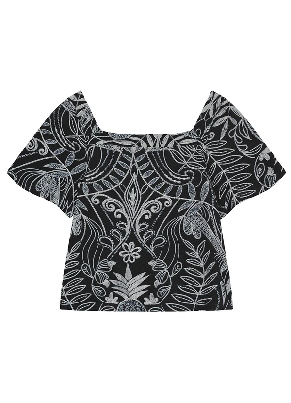 Secret Glam - Blusa Manga Curta Plus Size Preto