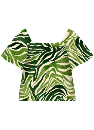 Secret Glam - Blusa Manga Curta Plus Size Verde - SECRET GLAM