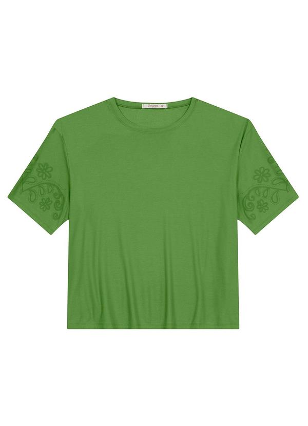 Secret Glam - Blusa Manga Curta Plus Size Verde 4