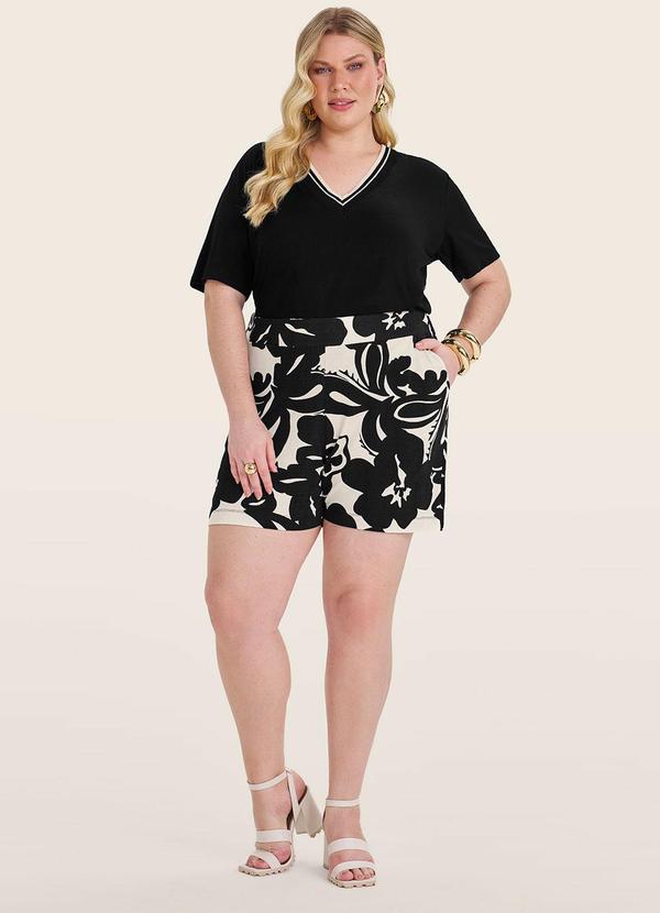 Secret Glam - Blusa Manga Curta Pluz Size Preto 2