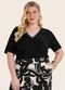 Secret Glam - Blusa Manga Curta Pluz Size Rosa - variação: Preto