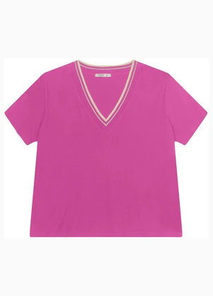 Secret Glam - Blusa Manga Curta Pluz Size Rosa - SECRET GLAM