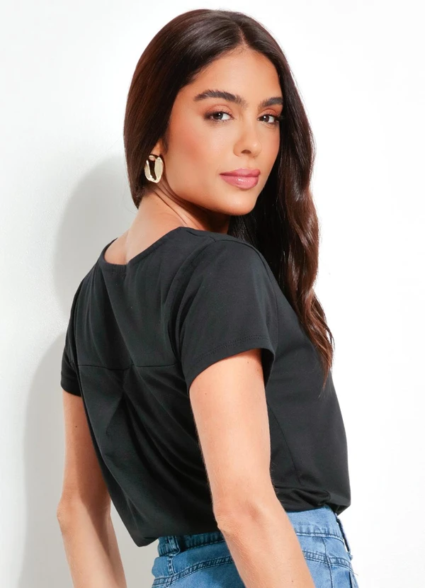 Quintess - Blusa Manga Curta Preta 2