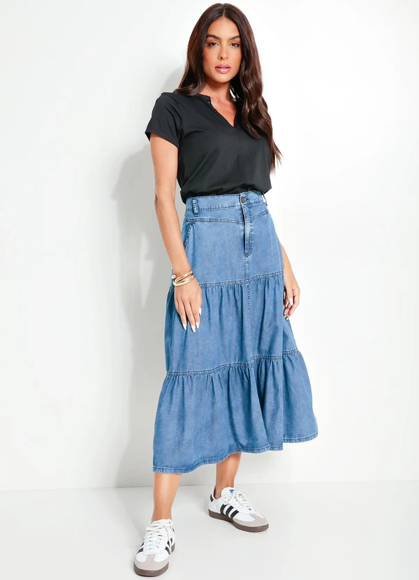 Quintess - Blusa Manga Curta Preta 5