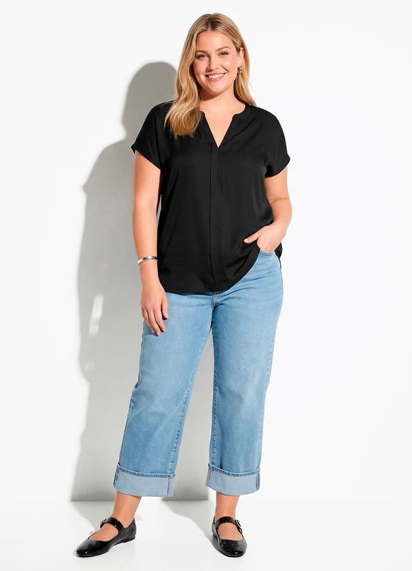 Quintess - Blusa Manga Curta Preta 7