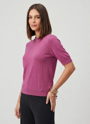 Endless - Blusa Manga Curta Tricot Vermelho - ENDLESS