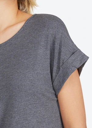 Basicamente - Blusa Manga Japonesa Feminina Mescla Escuro - BASICAMENTE