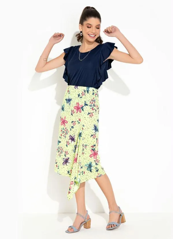 Rosalie - Blusa Marinho com Babado . 4