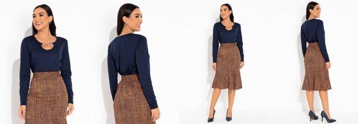 Blusa Marinho com Corrente