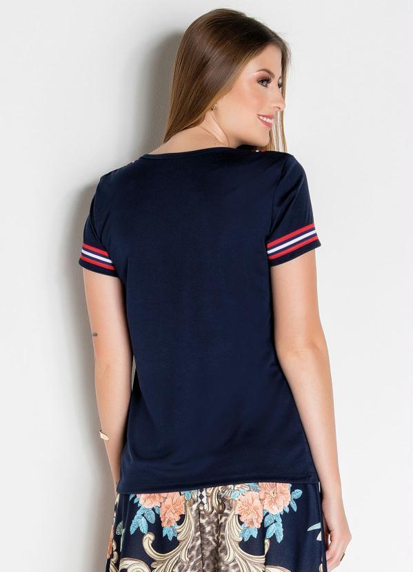 Rosalie - Blusa Marinho com Faixa 9