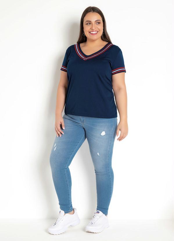 Rosalie - Blusa Marinho com Faixa 2