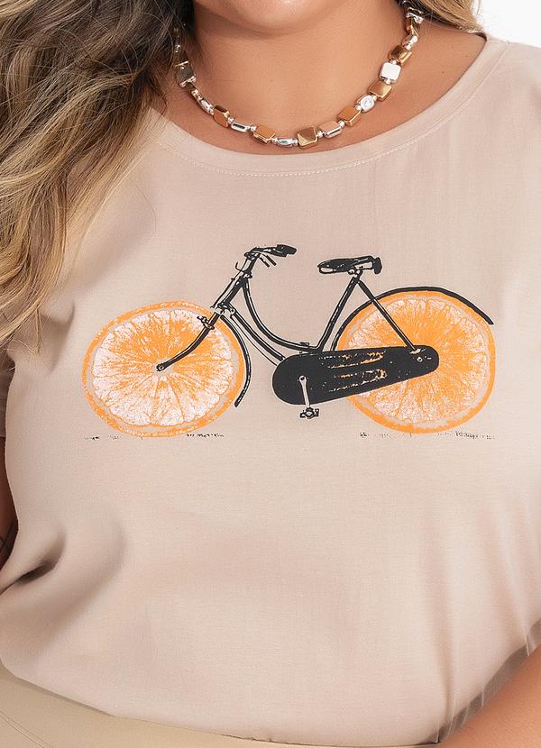 Quintess - Blusa Marrom Claro em Malha de Algodão 11