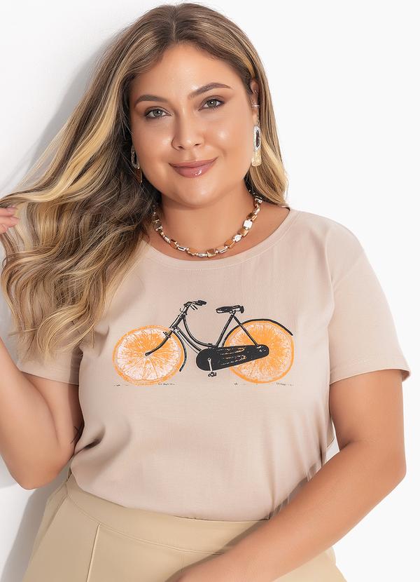 Quintess - Blusa Marrom Claro em Malha de Algodão 7