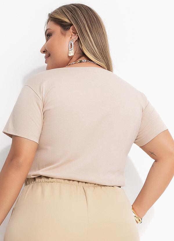 Quintess - Blusa Marrom Claro em Malha de Algodão 8