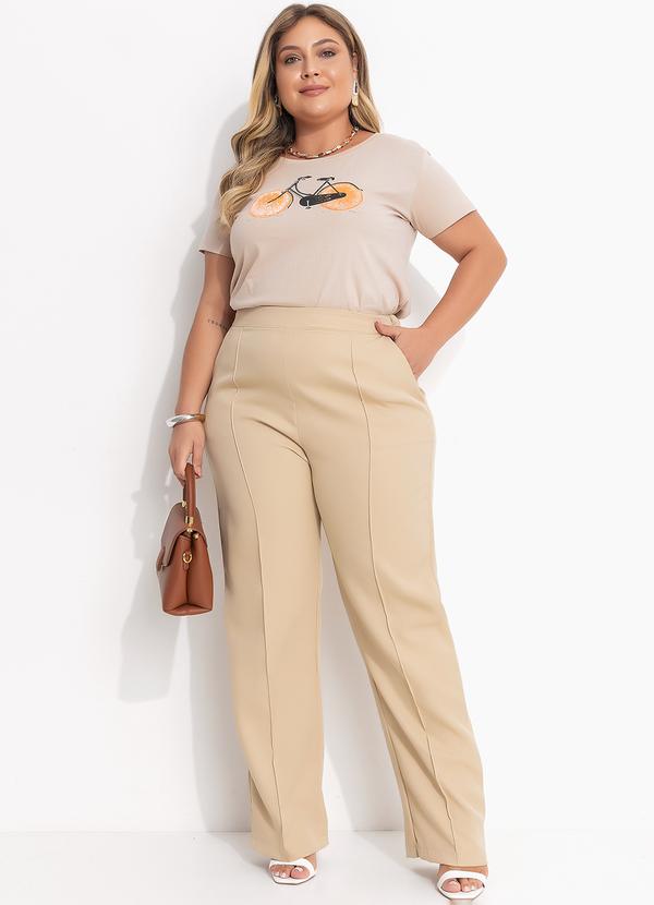 Quintess - Blusa Marrom Claro em Malha de Algodão 9