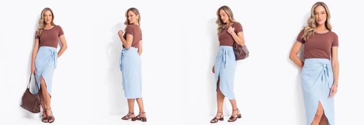 Blusa Marrom em Malha Cotton