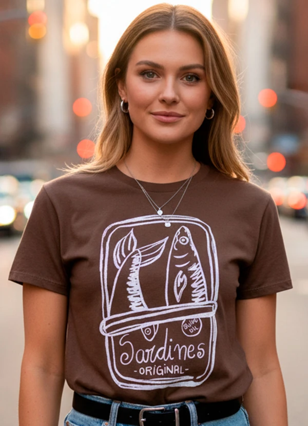 Quintess - Blusa Marrom em Malha de Algodão Penteado 5