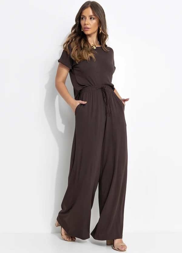 Quintess - Blusa Marrom em Malha de Viscose 5