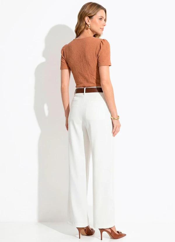 Quintess - Blusa Marrom em Malha Texturizada 4