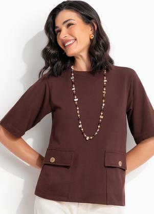 Blusa (Marrom) em Moletinho