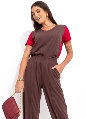 Bimini - Blusa Marrom em Poliviscose - BIMINI