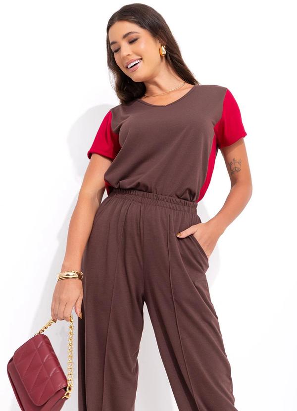 Bimini - Blusa Marrom em Poliviscose