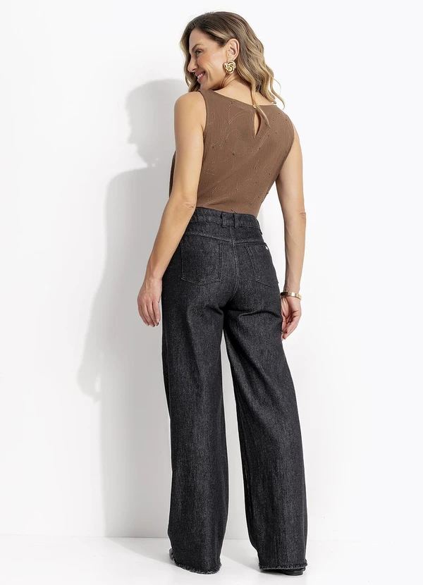 Quintess - Blusa Marrom em Tecido Laise 5