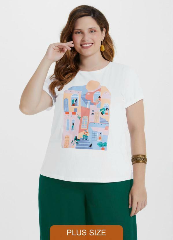 Lunender Mais Mulher - Blusa Meia Malha Penteada Branco