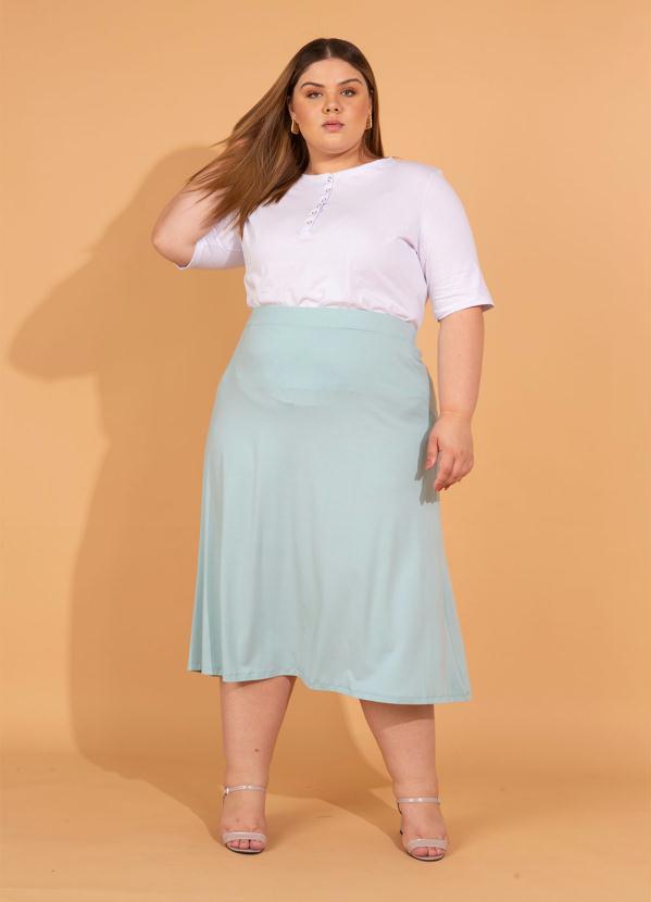 Outlet - Blusa Meia Manga com Peitilho Branca 14