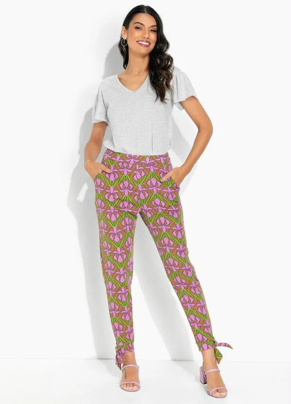 Moda Pop - Blusa Mescla BananaCom Decote V e Babado na Cava 3