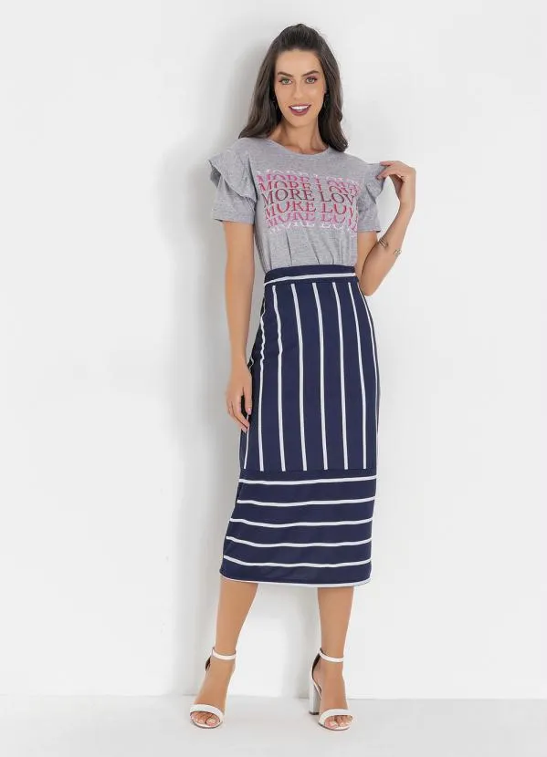 Queima Estoque - Blusa Mescla Modelo T-Shirt 3