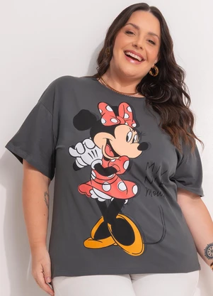 Disney - Blusa Minnie Mouse Cinza - DISNEY