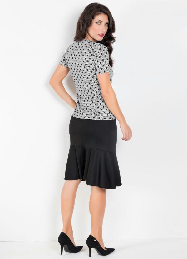 Rosalie - Blusa Mix Poá com Gola Laço 5