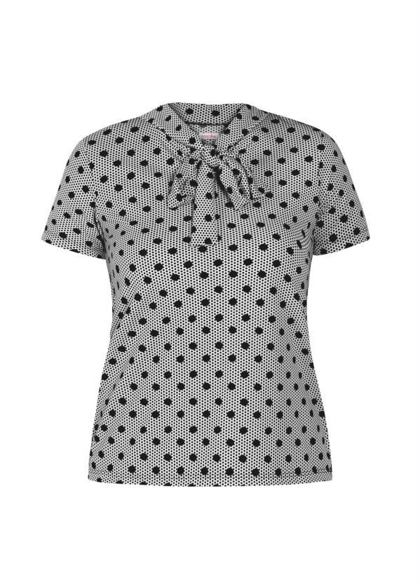 Rosalie - Blusa Mix Poá com Gola Laço 7