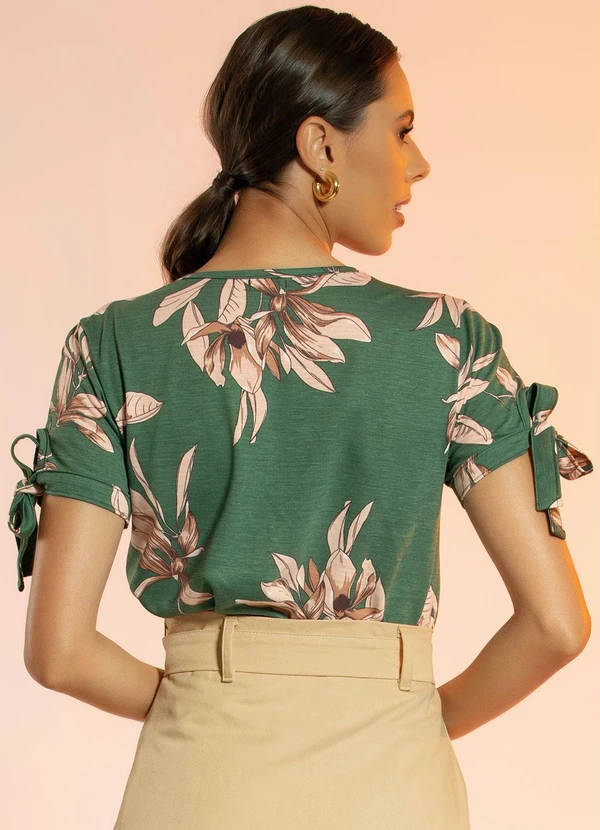 Rosalie - Blusa  Floral Verde 2