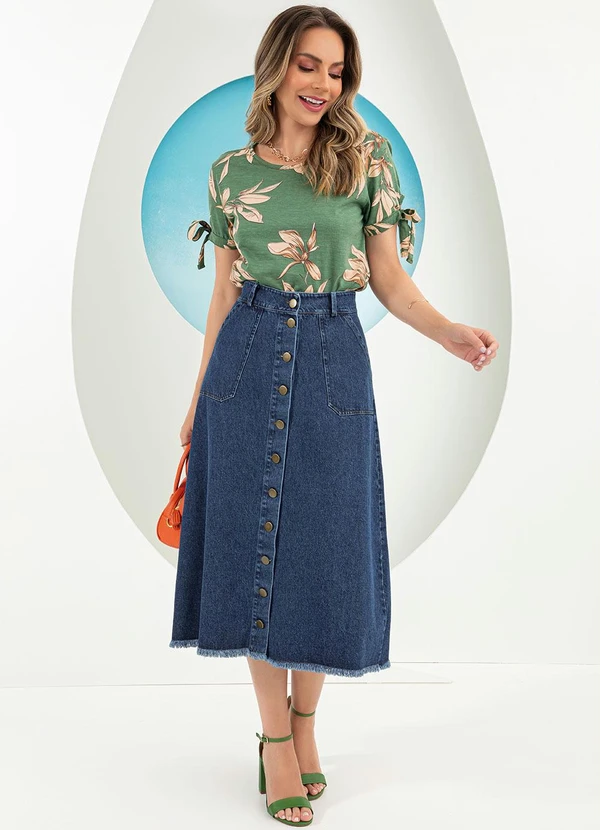 Rosalie - Blusa  Floral Verde 5