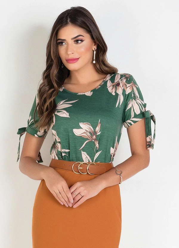 Rosalie - Blusa  Floral Verde 6