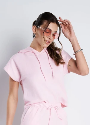 Meu Jeans - Blusa Moletinho Essenza Rosa Bebê - MEU JEANS