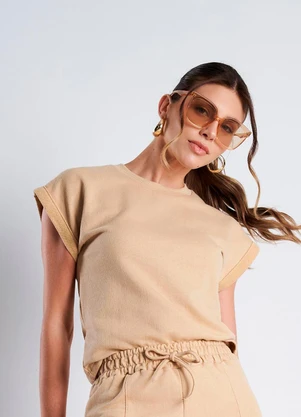 Meu Jeans - Blusa Moletinho Sandy Cappuccino - MEU JEANS