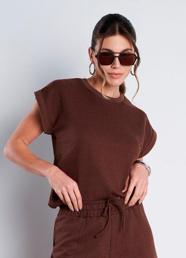 Meu Jeans - Blusa Moletinho Sandy Marrom