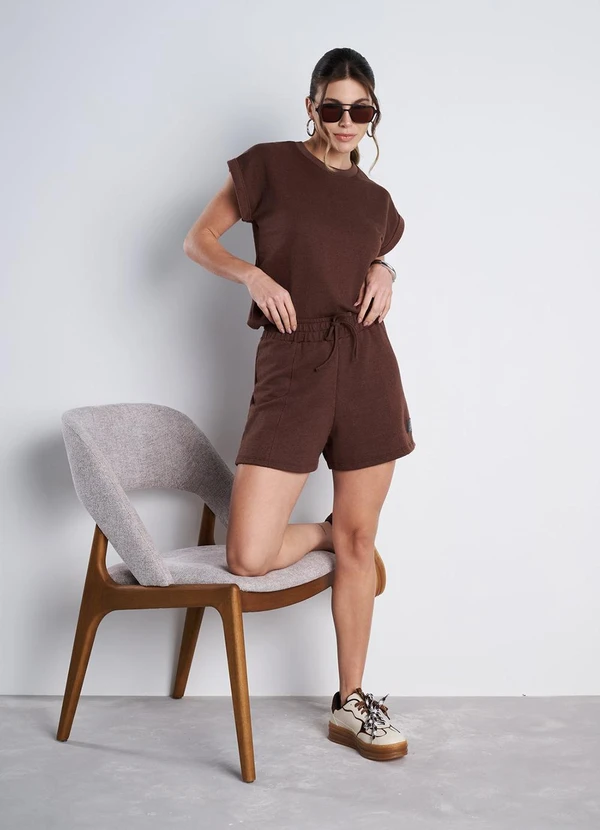 Meu Jeans - Blusa Moletinho Sandy Marrom 3