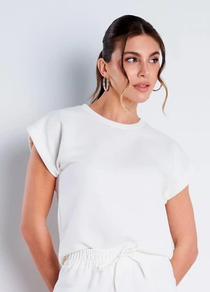 Meu Jeans - Blusa Moletinho Sandy Off White - MEU JEANS