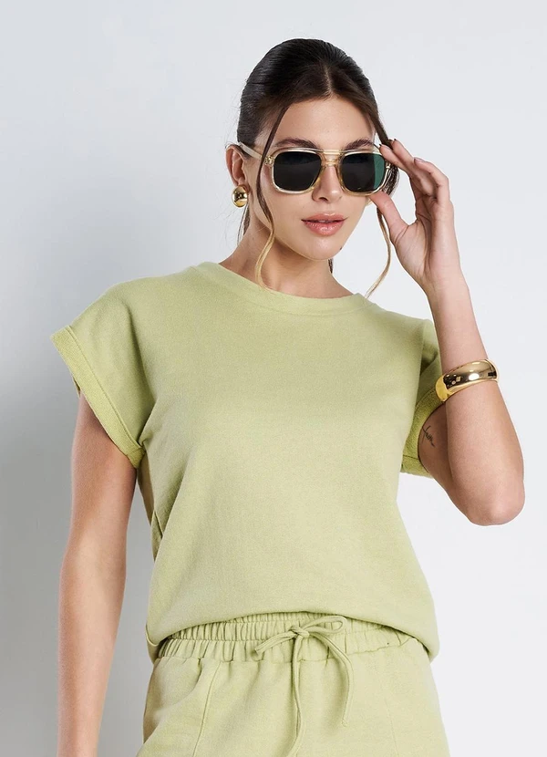 Meu Jeans - Blusa Moletinho Sandy Verde Olive