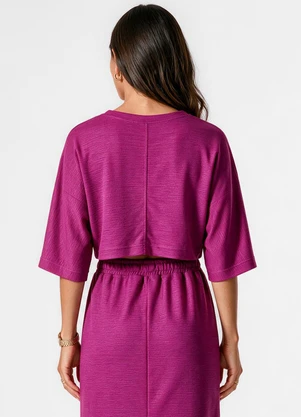 Dianna - Blusa Morcego Feminina Manga Ampla Roxo - DIANNA
