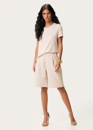 Enfim - Blusa Mullet em Viscose Areia - ENFIM