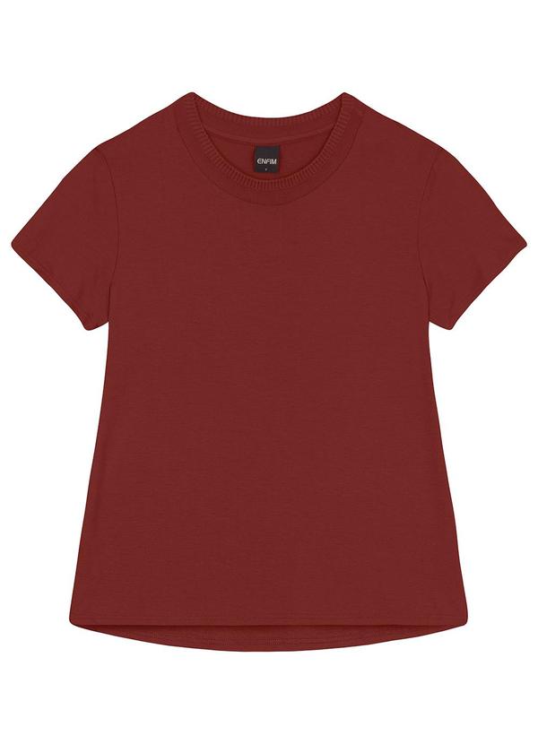Enfim - Blusa Mullet em Viscose Bordô